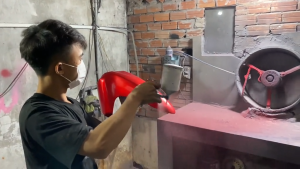 Súng phun sơn KAGAWA W101 Béc 1.3 cốc inox 304 Hàng liên doanh Nhật - Đài Loan