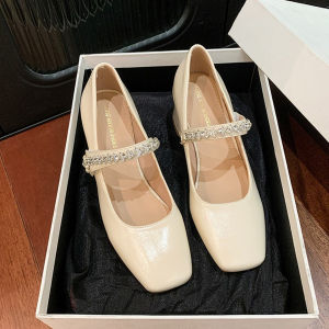 DIANCHA | Square Toe Thick Heel Summer Mary Jane Shoes