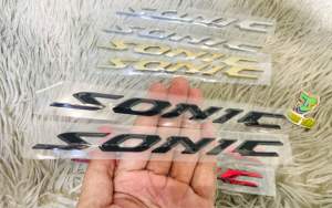 Tem chữ nổi 3D Sonic 150 tem nổi gia công sắc nét (giá 1 cặp)