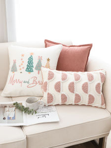 Áo Gối Hình Trái Tim Màu Hồng Dễ Thương Phong Cách Tươi Mới Phòng Khách Ghế Sofa Cửa Sổ Bay Thoáng Mát Áo Gối Tròn Mềm Mại Thoải Mái