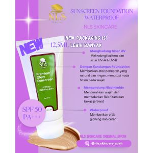 Sunscreen Foundation NLS Skin care(free spons jari) Original 100% BPOM RI aman bumil busui bisa COD