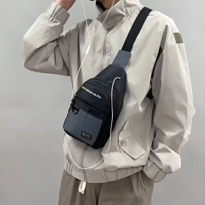 ส่งจากไทย กระเป๋าคาดหน้าอกผู้ชาย กระเป๋าคาดเอวผ้ามัลติฟังก์ชั่น ใส่ของได้เยอะ ความจุขนาดใหญ่