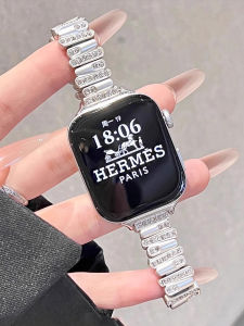 Uhada Fashion Metal Watchband with Embedded Diamonds for Huawei Fit4 pro Womens Small Luxury Sense Replacement Strap