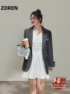 ZHANGDAREN | Bộ Đồ Tông Xám Tráng Suất Plus Size