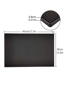 Bar Mat 17.7 X 11.8 in Thick Durable and Stylish Black Bar Spill Mat Non Slip Non-Toxic Service Mat for Coffee Bars