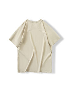 Casual Cotton Feel round Neck Loose Wide Version Short Sleeve T-Shirt Men Summer Breathable Polyester Fiber Youth Popular Fashion Brand