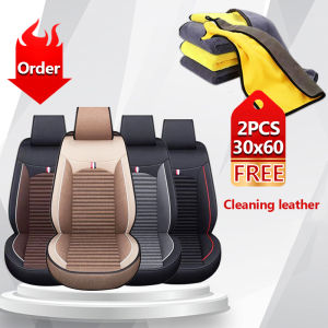 Fully enclosed car seat cushion cover all-season linen material seat cushion suitable for Sedan SUV Pickups Hatchback