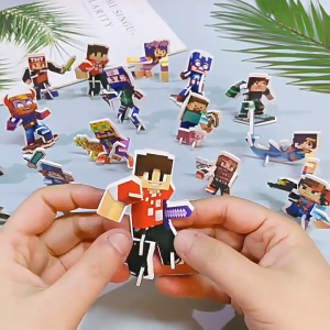 Puzzle Kertas 我的世界纸质立体拼图 Pixel Block 3D Paper Puzzle 创意手工益智拼装模型儿童玩具 Kids Craft Game Educational Toys