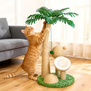 Miaoge Vertical Cat Scratching Post And Climbing Frame Integrated Wear Resistant Natural Jute Rope Non Shedding for Large Cats