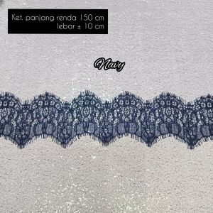 ✅ Kain Renda Meteran . Lace Renda Brukat Brokat Meteran Pinggiran Kombinasi (Panjang 15 Meter x Lebar 10 cm)