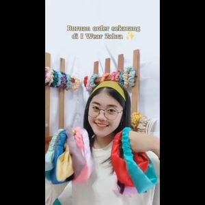 BANDANA VELVET PANJANG - Bandana Panjang Velvet Korea Aksesoris Rambut