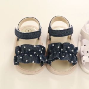 Pink themed  baby shoes  1-year-old newborn baptismal shoes   Girls sandals