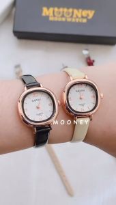 MOONEY Jam Tangan Wanita Barsh 05 Tali Kulit Feminim Jam Analog Ulzzang Korea