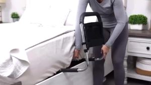 MLADEN Bed Rails for Elderly Adults Foldable Bed Assist Rail-Hospital Grade Safety with Fall Guard for Elderly Surgery Recovery