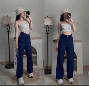 Kulot Hight Waist Jeans Loose Celana Jeans Loose Hight Waist Panjang Wanita -Loose Flare Jeans Terbaru Loose Jeans Hight Waist