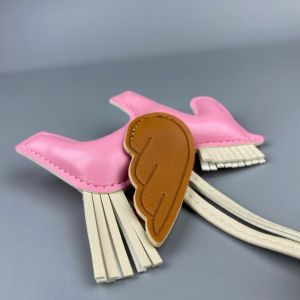 Móc Khóa Ngựa Có Cánh Dễ Thương Bằng Da PU Phụ Kiện Trang Trí Túi Xách Nhiều Màu Sắc Đuôi Tua Rua Xinh Xắn