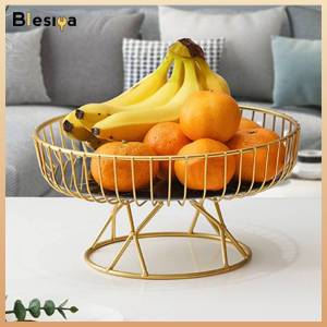 Blesiya Khay Trái Cây Để Bàn Bằng Dây Sắt Kim Loại Màu Vàng Kim Khay Đựng Bánh Cho Đồ Ăn Nhẹ