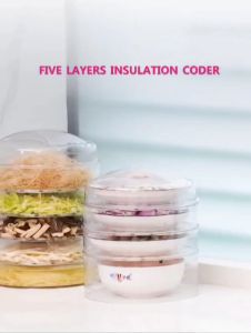 Multilayer Stackable Acrylic Food Cover Dustproof Flyproof Dish Cover Save Space Insolation Container Tudung Saji