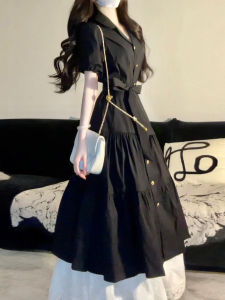 SENWA | French Style Black Dress
