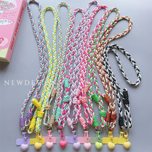 1Pc Fashionable Adjustable Length Phone Hanging Rope Crossover Rope Cute Pendant Love Accessories Phone Case Universal Lanyard