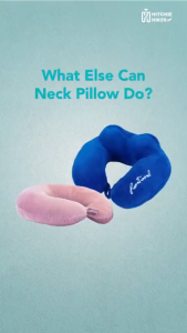 HH Cotton Headrest Pillow U Car Neck Travel Pillow Head Rest Neck Support Bantal Leher Kereta Bantal Travel U Shape