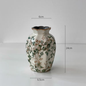 New Chinese Style Ceramic Blue And White Porcelain Flower Vase Decorative Item Study Living Room Rose Decoration Vintage