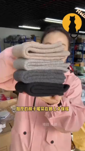 🔥【SG READY STOCK】🔥  Wool Socks Extra Thick Men Women Winter Velvet Warm Cold Resistant Cashmere Socks Medium Length Sock