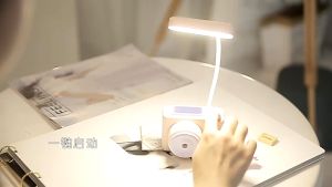 Cute Rabbit Camera Night LightMalam Lampu Meja 3 in 1 Table Lamp Cartoon Pen Holder And Pencil Sharpener Lampu Malam USB
