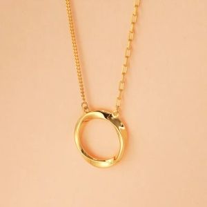 Chow Sang Sang 周生生 999 24K Pure Gold   Price-by-Weight 4.86g Gold Circle Necklace 93863N