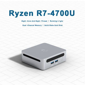 GenMachine Mini PC Ren4000 4700U AMD Ryzen7 4700U CPU  2.0GHz Up to 4.1GHz Windows 11 DDR4 3200Mhz WiFi6 NUC gaming pc