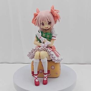 Bandai | Sega Kaname Madoka Anime Figure Puella Magi Madoka Magica Model Sitting Posture Collectible Desktop Decoration For Anime Fans