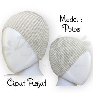 Diandra Hijab Ciput Rajut Inner Anti pusing 1 warna Dalaman Kerudung