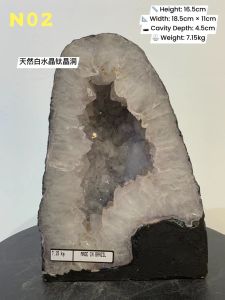 🇧🇷 巴西白水晶洞|共生钛晶 ✨ 微紫晶点缀 Natural Brazilian Clear Quartz Geode 🇧🇷