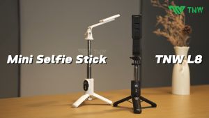 TNW L8 Mini Selfie Stick 3 in 1 Tripod Wireless Bluetooth Foldable Monopods With Fill Light For Outdoor Travel Live
