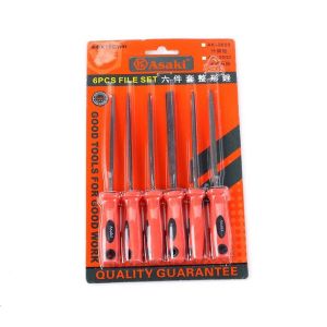 Bộ giũa Asaki 6 cây AK-3900bộ giũa mini 6 câybộ dũa mài kim loại hợp kim Asakibộ 6 dũa mài đa năngbộ dũa 6 chi tiếtbộ giũa sắt mini 6 cây