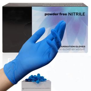 Heavy Duty 4Mil ถุงมือไนไตรล์แบบใช้แล้วทิ้งสีฟ้าไม่ผ่านการฆ่าเชื้อถุงมือป้องกันความปลอดภัย Auto Tattoo Insdustrial Work Mechanic Gloves