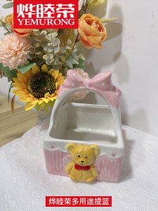 Yemei Rong Ceramic Hamster Storage Basket Universal Toilet Bath Sand Tray for Golden Retriever Hedgehog Pet Accessories