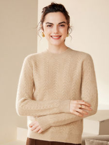 ZHENRONGDAO | Thickened Half-High Collar Cashmere Sweater Womens 100 Pure Mountain Cashmere Overhead Knitted Sweater Autumn Winter New Twist Knit Base Shirt