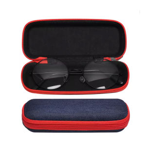 1PC Portable Eyewear Cases Cover Sunglasses Hard Case For Women Men Glasses Box With Lanyard Zipper Eyeglass Cases Protector