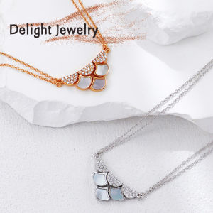 Silver Necklace 925 Zircon Nacre 18K Gold Necklace For Woman Taka Jewellery Gift For Girls