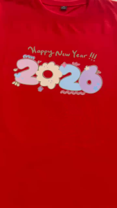 Áo thun tết 2026 áo thun tết gia đình màu đỏ áo thun tết cho bé traibé gái