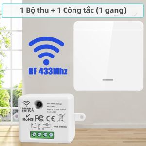 Công Tắc Đèn Thông Minh Không Dây 433 MHz 1/2/3 Gang 86 Bảng Điều Khiển Treo Tường Có Điều Khiển Từ Xa 10A Interruptor Cho Đèn LED 110V 220V