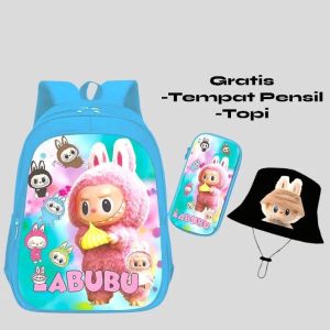 Tas Ransel Labubu 3in1 Tas Ransel Sekolah Anak PAUD TK SD