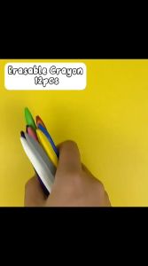 Erasable Crayon 12 Warna - Peralatan Menggambar Dan Mewarnai Set 12Pcs Color Crayons Kemasan Tabung Bergambar Lucu / Alat Tulis Seni Lukis Perlengkapan Sekolah Edukasi Anak Bermain Belajar Hadiah Kado Ulang Tahun SD PAUD - GP Mall
