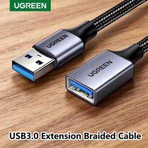 UGREEN | UGREEN Braided USB 3.0 Extension Cord USB‑A Male to Female High Speed for Car TV Laptop Flash Drive External Hard Drive0.5m‑5m