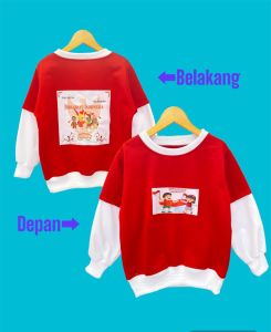 HSN Baju Atasan Jaket Sweter Kemerdekaan HUT RI 17 Agustus Merah Putih Tangan Panjang 2 sampai 12 Th