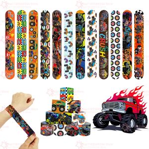 Monster Truck Slap Bracelet Party Favors Gifts Snap Band Party Supplies Birthday Souvenirs Decoration Classroom Rewards Prizes