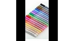 Set bút đánh dấu gốc nước 12 màu Acrylic Marker vẽ trên mọi vật liệu đầu bút 1mm dùng để trang trí sổ tay bình nước... DIY