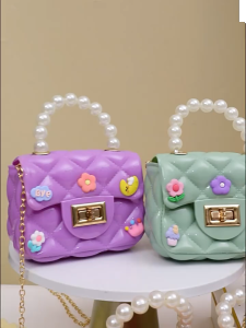 PGM1497 Tas Jelly Anak Mini Tas Jelly Mutiara Tas Selempang Glossy Gaya Korea Fashionable