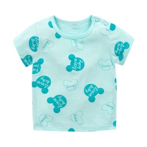Pure Cotton Short Sleeve T-Shirt for Children Thin Summer Style Boys And Girls Fashionable Baby Boys And Girls Cotton Tee